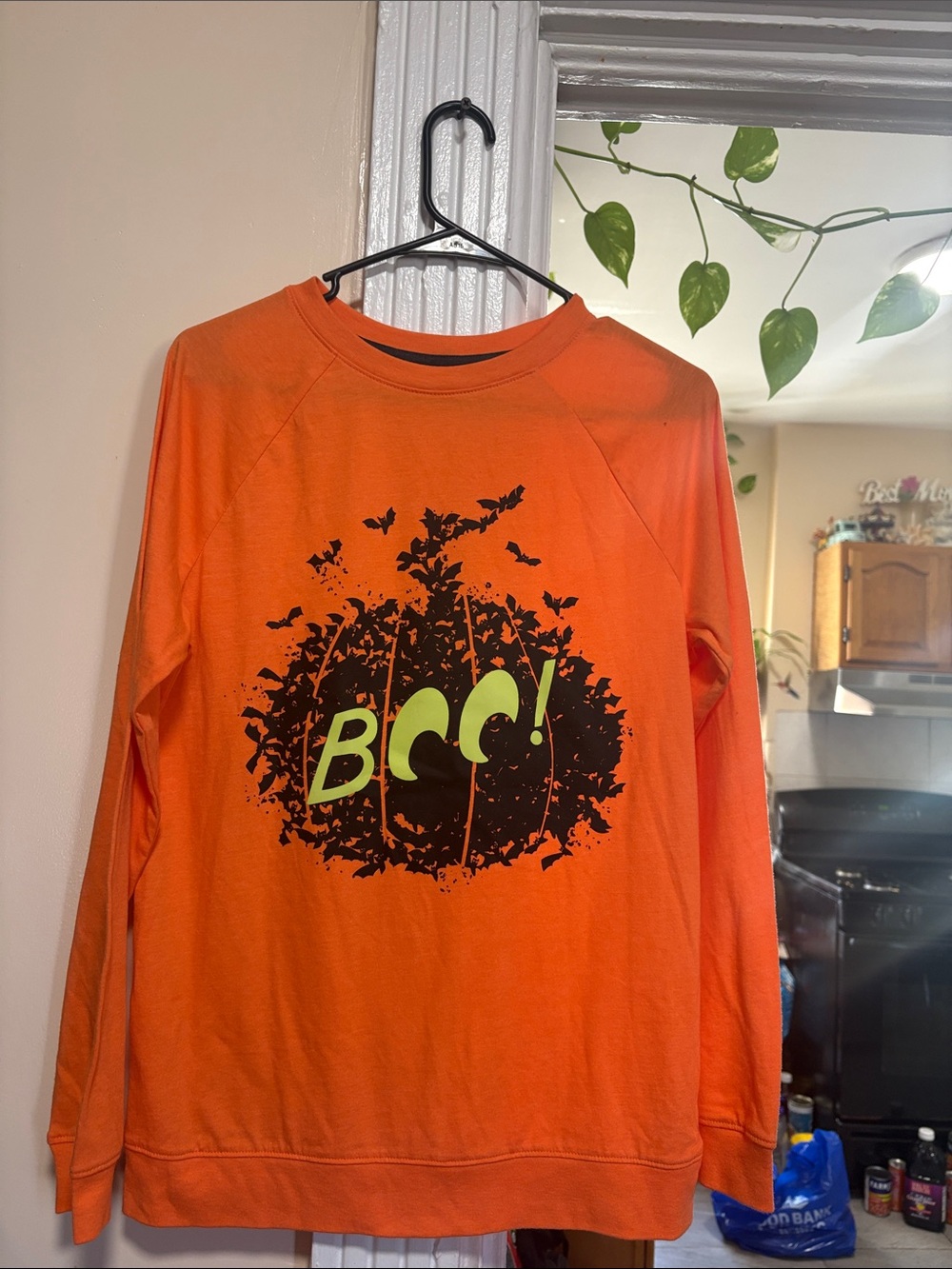 Cat & Jack Orange Long-Sleeve Halloween Graphic Tee